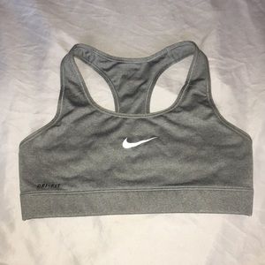 Grey Nike sports bra